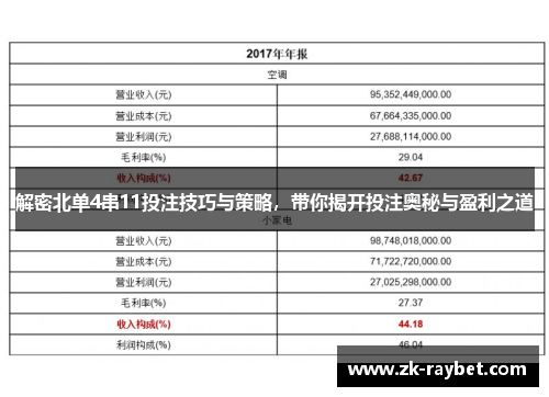 解密北单4串11投注技巧与策略，带你揭开投注奥秘与盈利之道